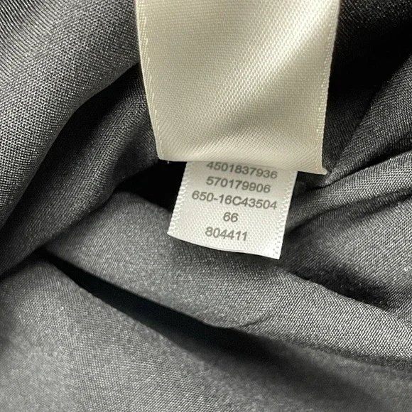 Chicos Dress Womens 1 Petite Medium 8P Black Brown Suede Faux Leather Patchwork - Picture 12 of 14